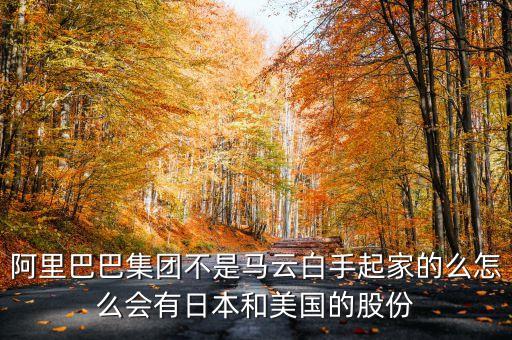 阿里巴巴集團不是馬云白手起家的么怎么會有日本和美國的股份