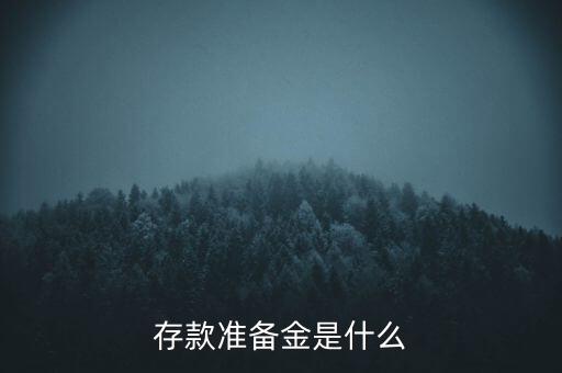 存款準備金是什么