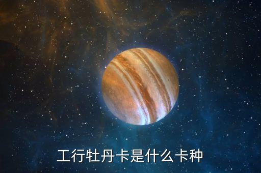 工商牡丹兩萬額度是什么卡，工行牡丹卡是什么卡種