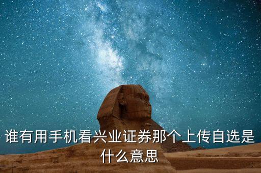 上傳自選股是什么意思，誰有用手機看興業(yè)證券那個上傳自選是什么意思