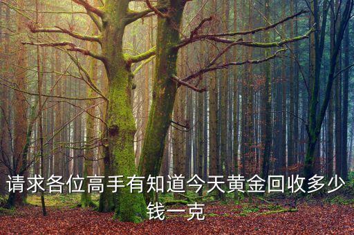 今天黃金回收什么價(jià)，現(xiàn)在黃金回收多少錢一克