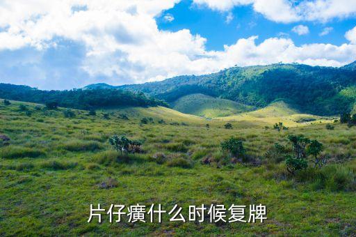 片仔癀什么時候復(fù)牌，片仔癀什么時候復(fù)牌