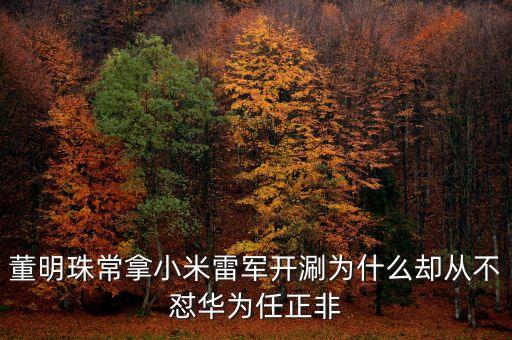 董明珠常拿小米雷軍開涮為什么卻從不懟華為任正非