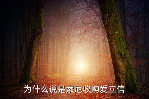 為什么說(shuō)是索尼收購(gòu)愛(ài)立信