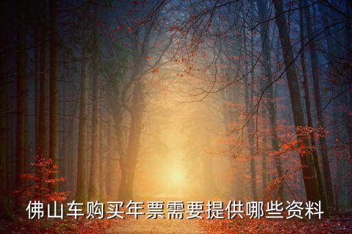 佛山年票有什么用，我是廣東省佛山市的剛買了車不知道需不需要購(gòu)買年票有什么用