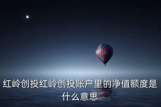 為什么紅嶺創(chuàng)投只有凈值標(biāo)，紅嶺創(chuàng)投紅嶺創(chuàng)投賬戶里的凈值額度是什么意思