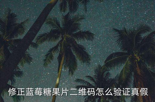  修正藍(lán)莓糖果片二維碼怎么驗證真假