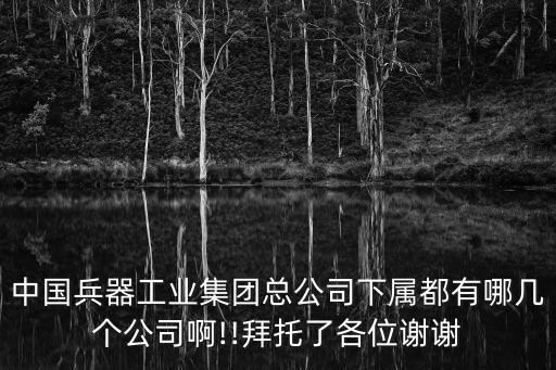 中國兵器工業(yè)集團(tuán)總公司下屬都有哪幾個公司啊!!拜托了各位謝謝