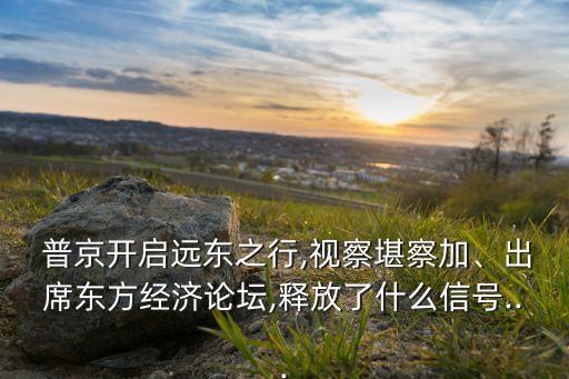  普京開(kāi)啟遠(yuǎn)東之行,視察堪察加、出席東方經(jīng)濟(jì)論壇,釋放了什么信號(hào)...