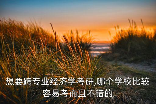 想要跨專(zhuān)業(yè)經(jīng)濟(jì)學(xué)考研,哪個(gè)學(xué)校比較容易考而且不錯(cuò)的