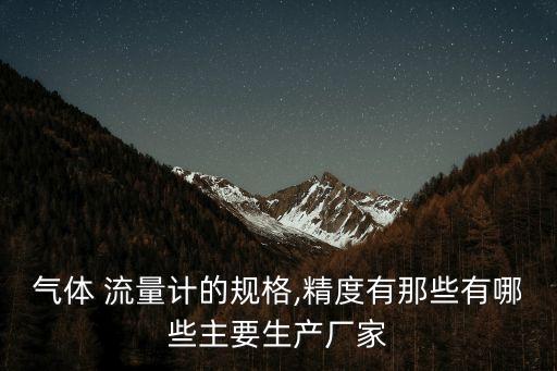 氣體 流量計的規(guī)格,精度有那些有哪些主要生產(chǎn)廠家