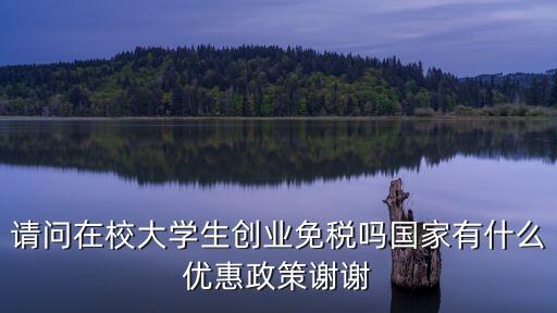 請(qǐng)問(wèn)在校大學(xué)生創(chuàng)業(yè)免稅嗎國(guó)家有什么優(yōu)惠政策謝謝