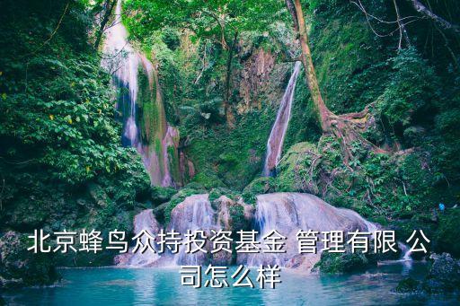 北京蜂鳥眾持投資基金 管理有限 公司怎么樣