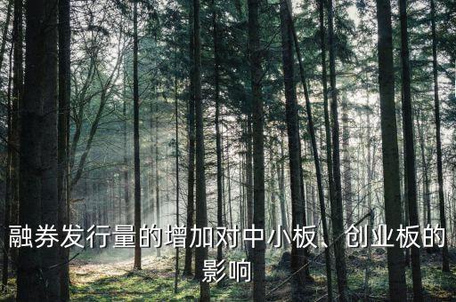 融券發(fā)行量的增加對中小板、創(chuàng)業(yè)板的影響