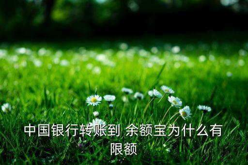  中國(guó)銀行轉(zhuǎn)賬到 余額寶為什么有 限額