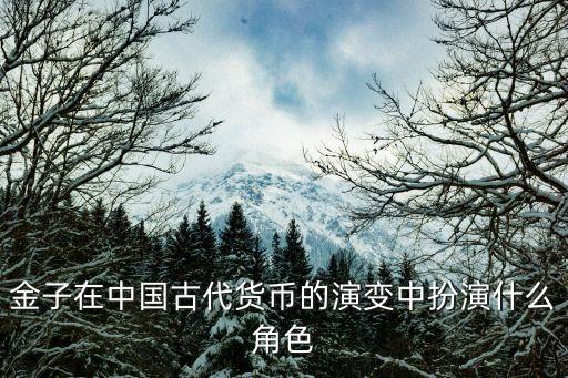 金子在中國(guó)古代貨幣的演變中扮演什么角色