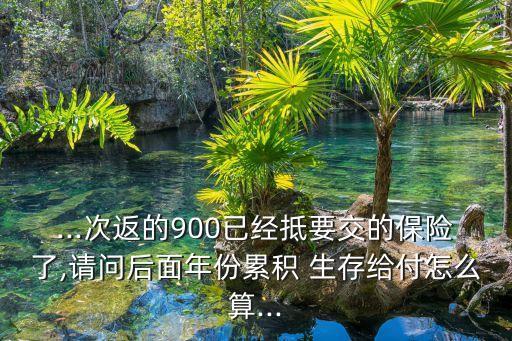 ...次返的900已經(jīng)抵要交的保險(xiǎn)了,請(qǐng)問后面年份累積 生存給付怎么算...