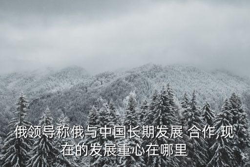 俄領(lǐng)導(dǎo)稱俄與中國(guó)長(zhǎng)期發(fā)展 合作,現(xiàn)在的發(fā)展重心在哪里