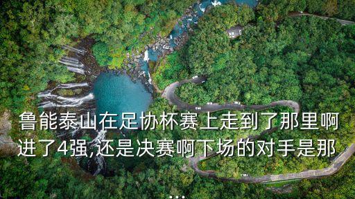  魯能泰山在足協(xié)杯賽上走到了那里啊進(jìn)了4強(qiáng),還是決賽啊下場的對手是那...