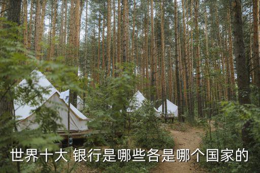 世界十大 銀行是哪些各是哪個國家的