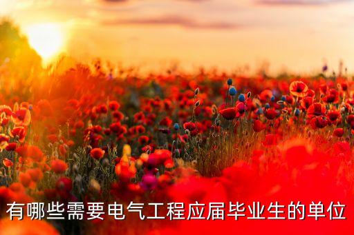 有哪些需要電氣工程應(yīng)屆畢業(yè)生的單位