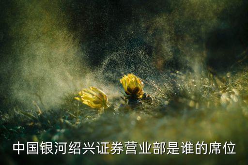 中國(guó)銀河紹興證券營(yíng)業(yè)部是誰的席位