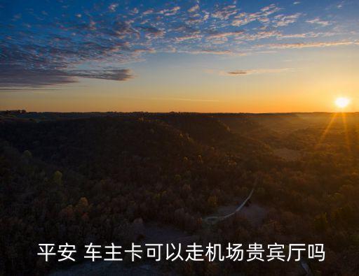 平安 車主卡可以走機(jī)場(chǎng)貴賓廳嗎
