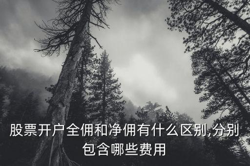 股票開(kāi)戶全傭和凈傭有什么區(qū)別,分別包含哪些費(fèi)用
