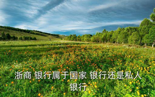  浙商 銀行屬于國(guó)家 銀行還是私人 銀行