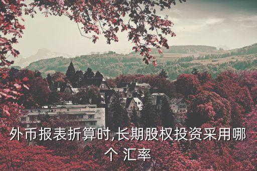 外幣報(bào)表折算時(shí),長(zhǎng)期股權(quán)投資采用哪個(gè) 匯率