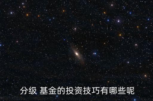  分級 基金的投資技巧有哪些呢