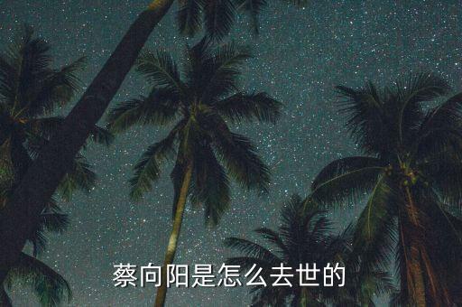 蔡向陽(yáng)是怎么去世的