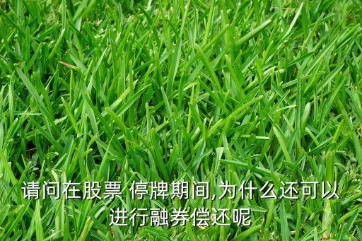 請問在股票 停牌期間,為什么還可以進(jìn)行融券償還呢