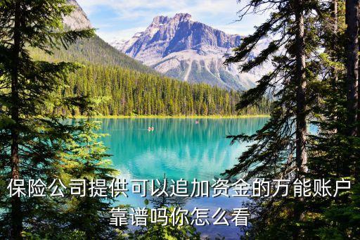 保險(xiǎn)公司提供可以追加資金的萬能賬戶靠譜嗎你怎么看
