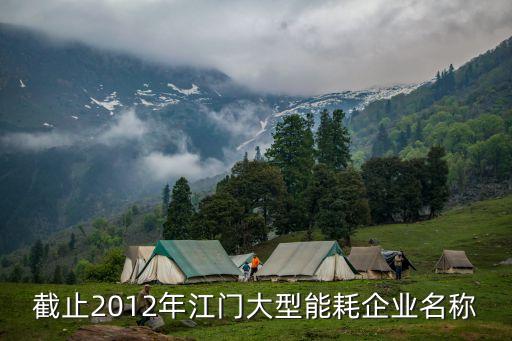截止2012年江門(mén)大型能耗企業(yè)名稱(chēng)