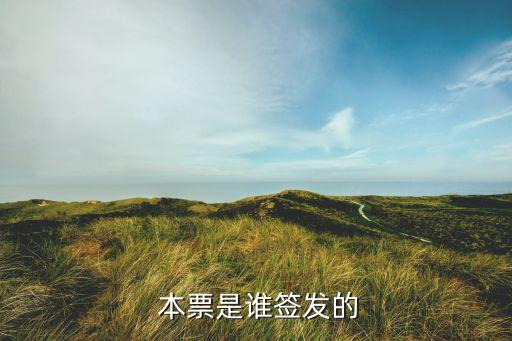  本票是誰(shuí)簽發(fā)的