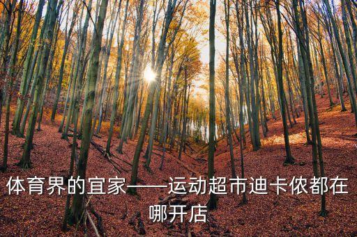 體育界的宜家——運動超市迪卡儂都在哪開店