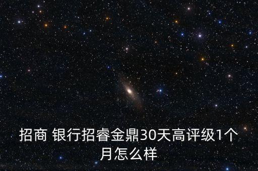 招商 銀行招睿金鼎30天高評級1個月怎么樣
