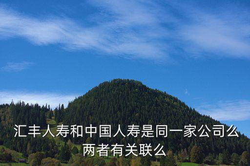  匯豐人壽和中國人壽是同一家公司么兩者有關(guān)聯(lián)么