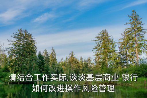 請結(jié)合工作實際,談?wù)劵鶎由虡I(yè) 銀行如何改進操作風險管理
