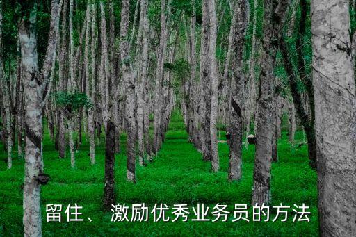 留住、 激勵(lì)優(yōu)秀業(yè)務(wù)員的方法