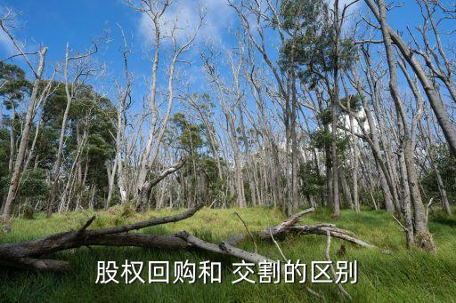 股權(quán)回購(gòu)和 交割的區(qū)別