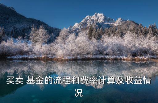 買(mǎi)賣(mài) 基金的流程和費(fèi)率計(jì)算及收益情況