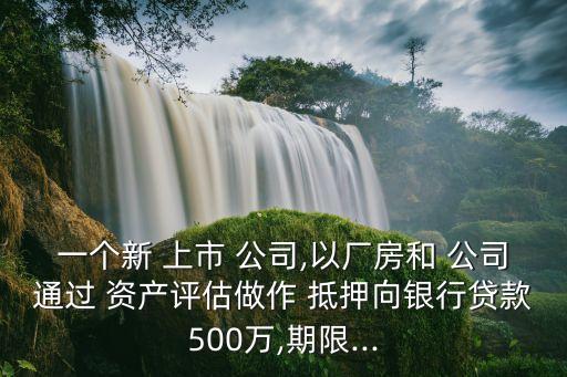 一個(gè)新 上市 公司,以廠房和 公司通過 資產(chǎn)評(píng)估做作 抵押向銀行貸款500萬,期限...