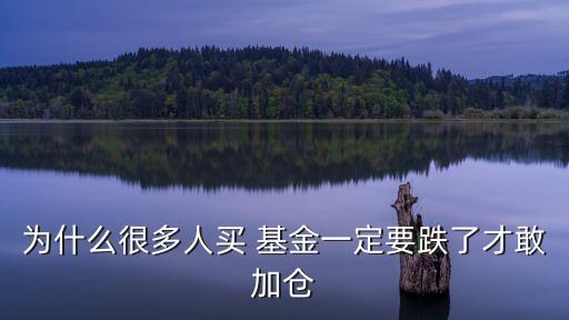 為什么很多人買(mǎi) 基金一定要跌了才敢加倉(cāng)