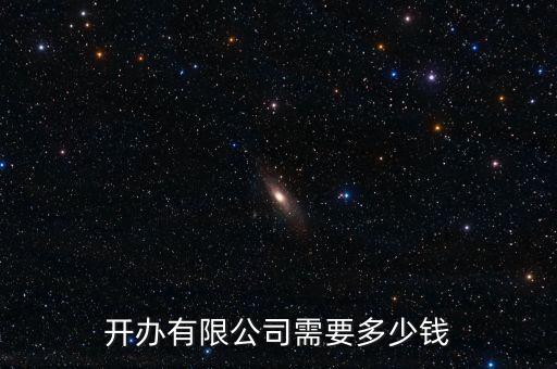開(kāi)辦有限公司需要多少錢