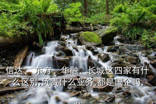 信達(dá)、 東方、華融、長(zhǎng)城這四家有什么區(qū)別,負(fù)責(zé)什么業(yè)務(wù),都是國企嗎...