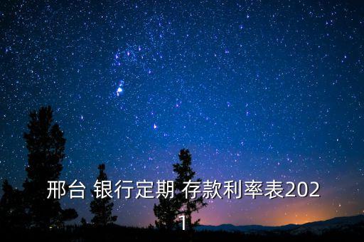 邢臺(tái)銀行存款