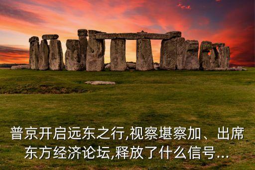 普京開啟遠(yuǎn)東之行,視察堪察加、出席東方經(jīng)濟(jì)論壇,釋放了什么信號...