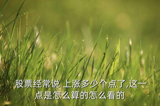 股票上漲計(jì)算,股票漲跌是怎么計(jì)算的